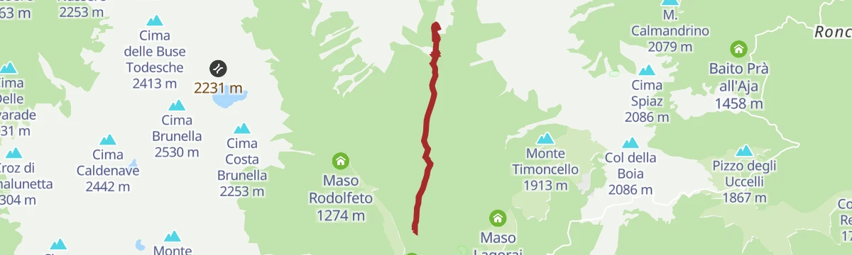 Route map: Back- country skiing in Tolvà valley